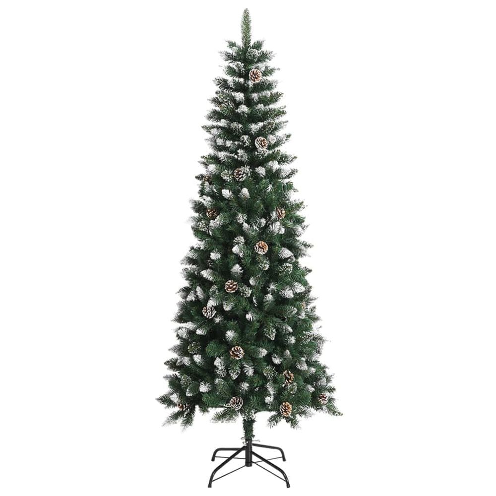 Árvore de Natal artificial vidaXL 210 cm com suporte em PVC verde