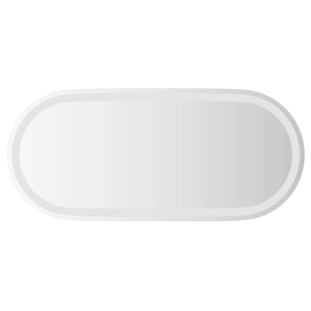 Espelho de banheiro LED vidaXL oval de vidro montado na parede 80x35cm