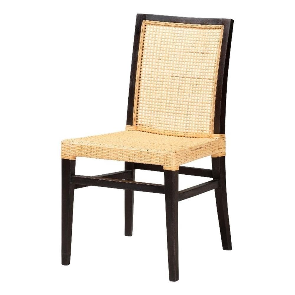Cadeira de jantar Baxton Studio Lingga Modern Bohemian Wood