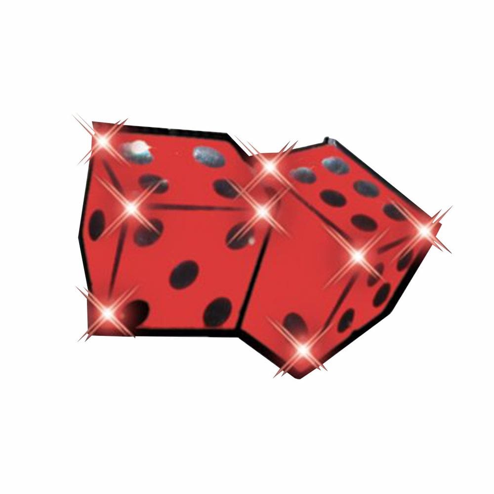 Alfinetes de lapela com luz corporal intermitente Dice Blinkee