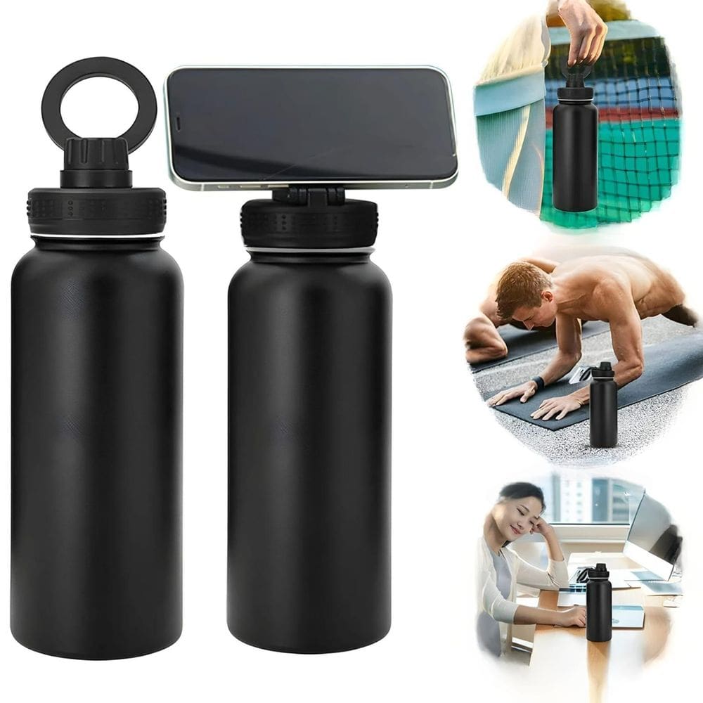 Garrafa Térmica Parede Dupla Vacuo 950Ml Suporte Celular