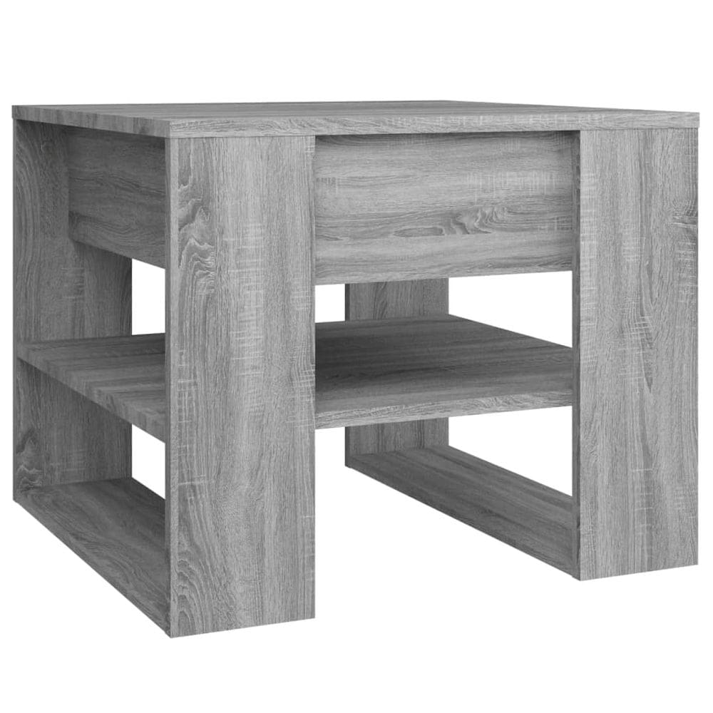 Mesa de café vidaXL Sonoma Grey Multilayer Wood 55,5x55x45 cm