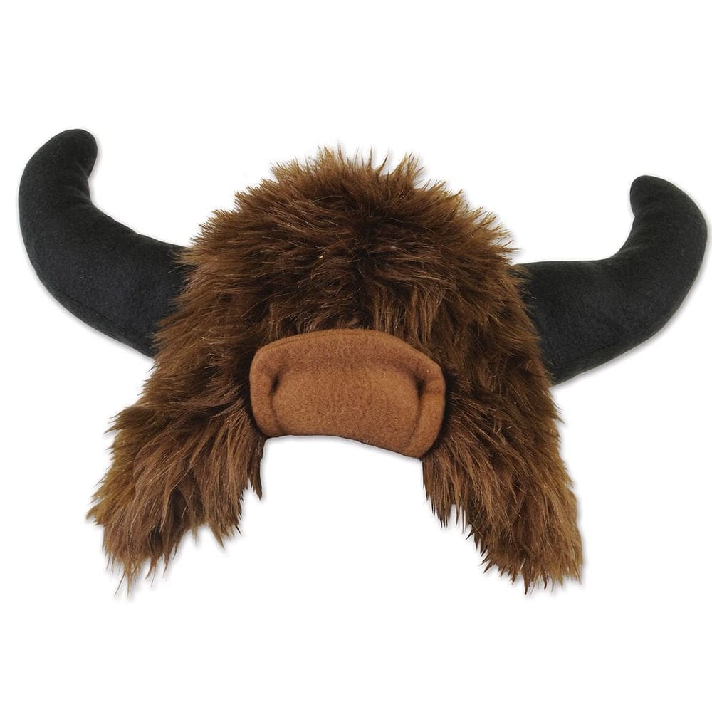Chapéu de búfalo de pelúcia Beistle, acessório de fantasia de Halloween