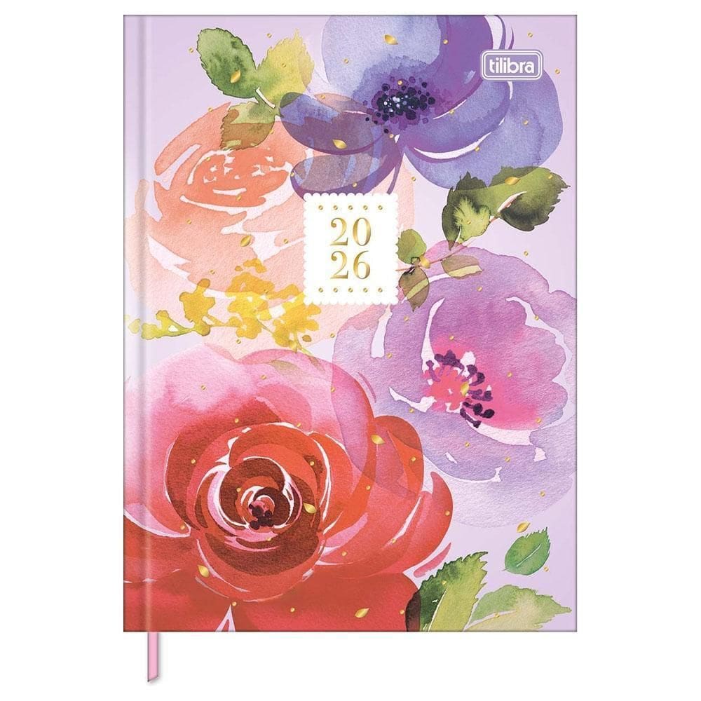 Agenda Diária 2026 Costurada M4 Feminine Bloom Tilibra