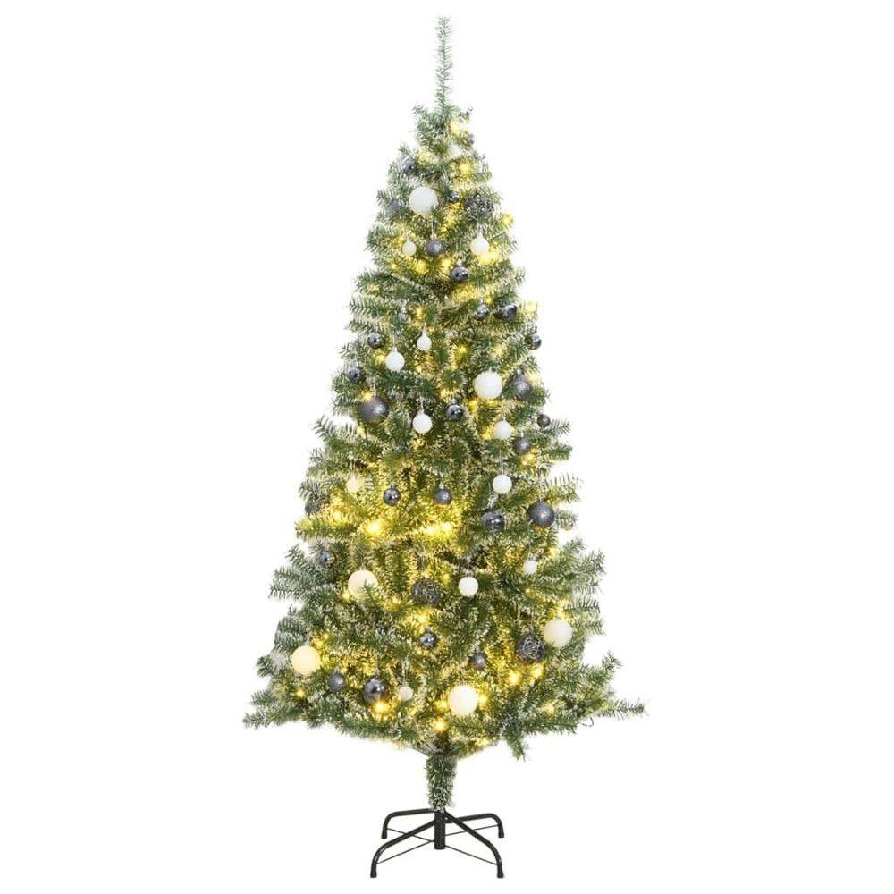 Árvore de Natal artificial vidaXL 240 cm com luzes LED e enfeites