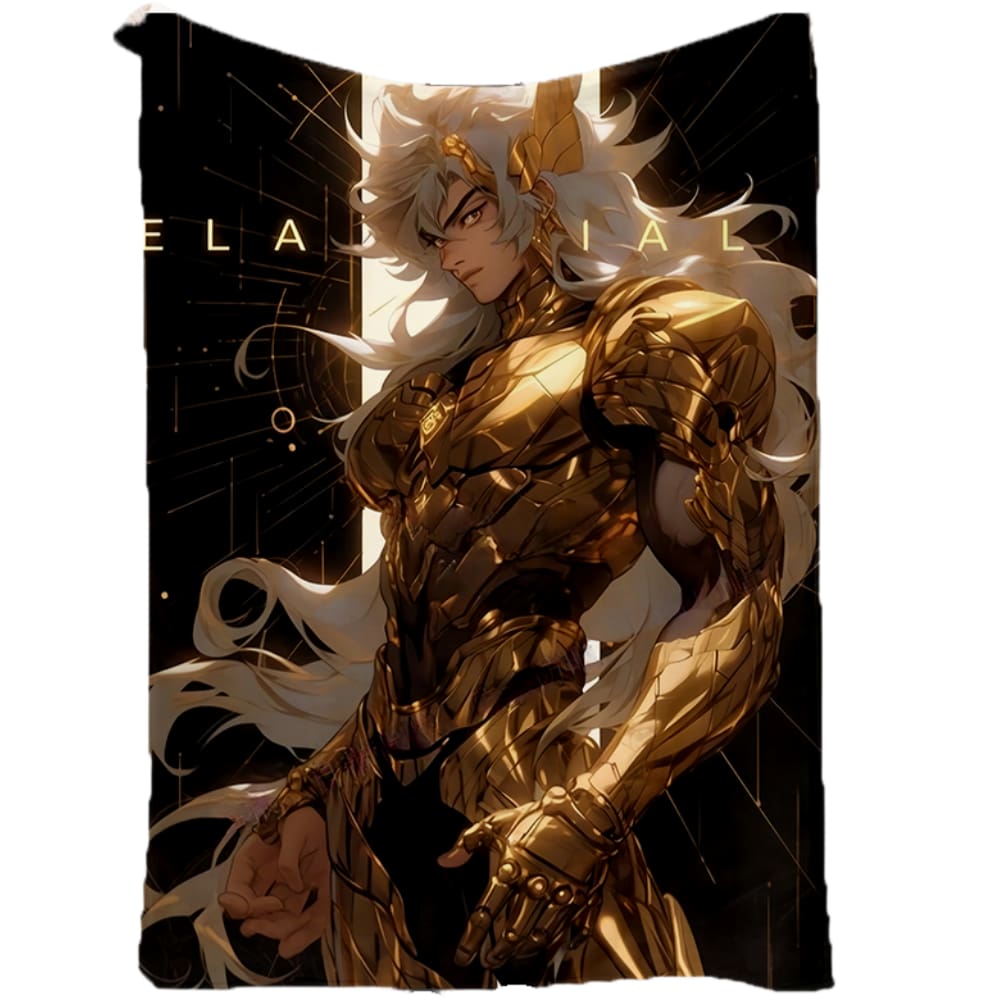Cobertor SANMU Flannel Halloween Pattern Saint Seiya Leo Aiolia