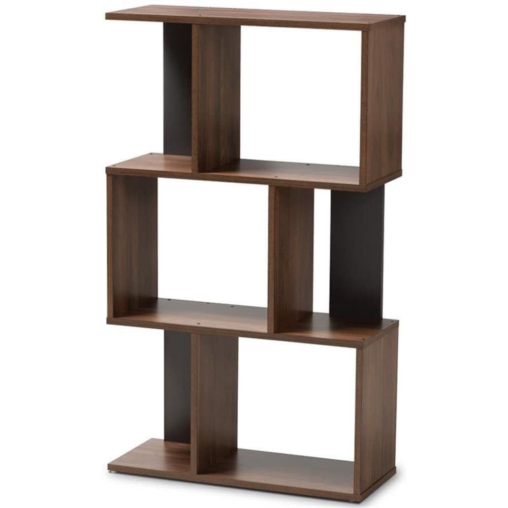 Estante Baxton Studio Legende Modern Brown/Cinza Escuro