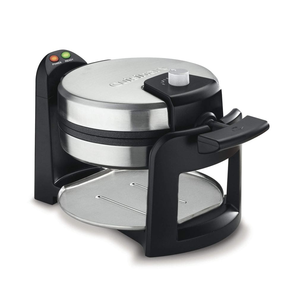 Máquina de waffles Cuisinart Round Flip Belgian WAF-F30NAS preta/prata