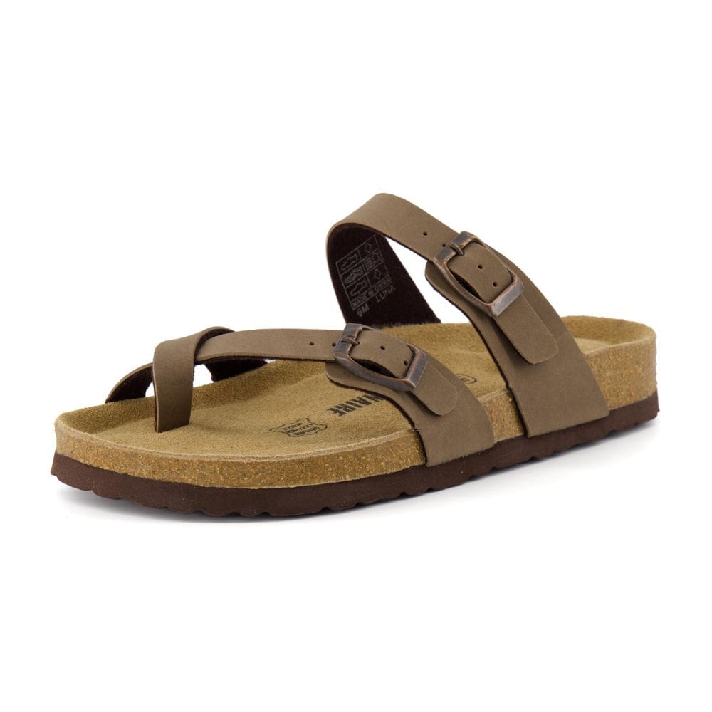 Sandálias CUSHIONAIRE Luna Cork, palmilha feminina, marrom, tamanho 7