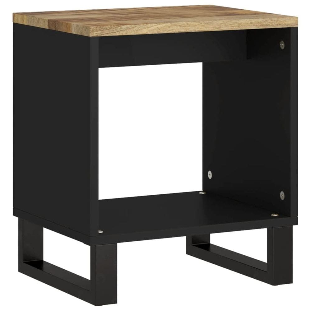 Mesa de café vidaXL de madeira maciça Mango com armazenamento aberto 45x31x46cm