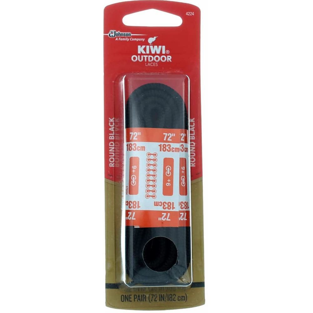 Cadarço Kiwi 66422 183 cm Preto Pacote com 6