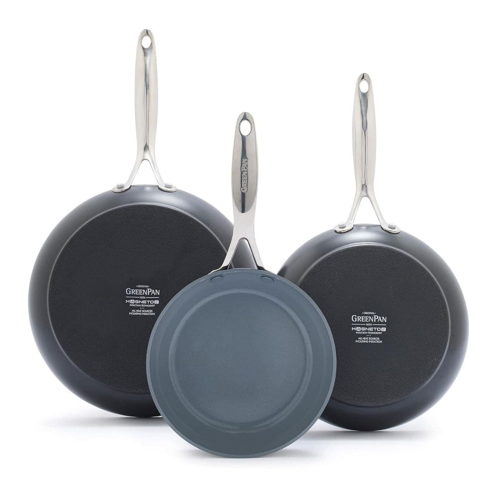 Conjunto de frigideiras Fry Pan GreenPan Valencia Pro Hard Anodizado, 3 unidades