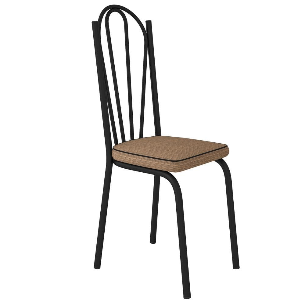 Cadeira Tubular Europa 121 Preto ARTEF