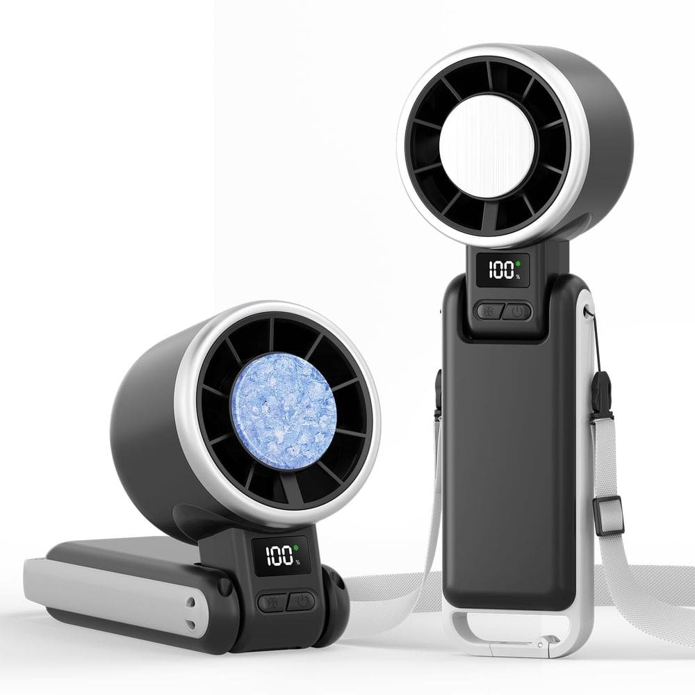 Ventilador turbo portátil portátil TriPole com resfriamento de gelo de 5 velocidades