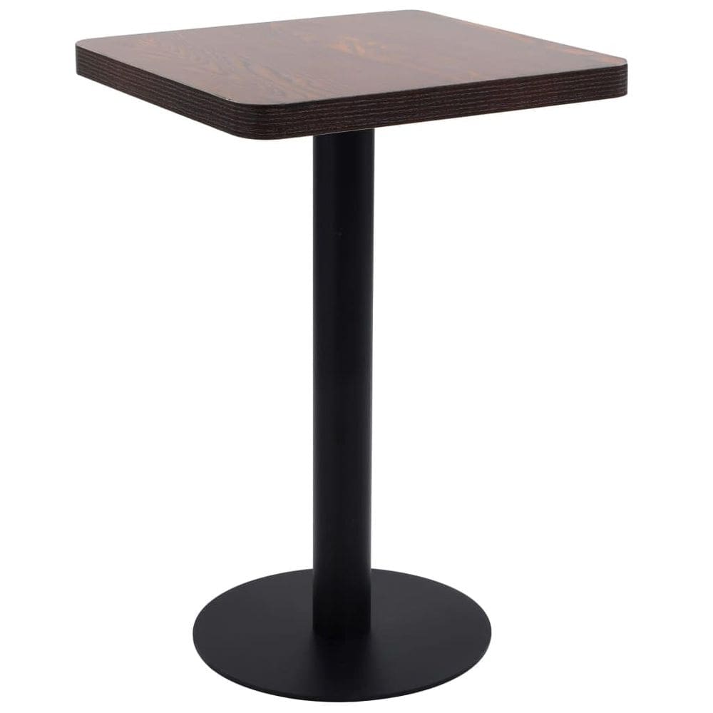 Mesa de bistrô vidaXL marrom escuro, quadrada moderna, interna/externa