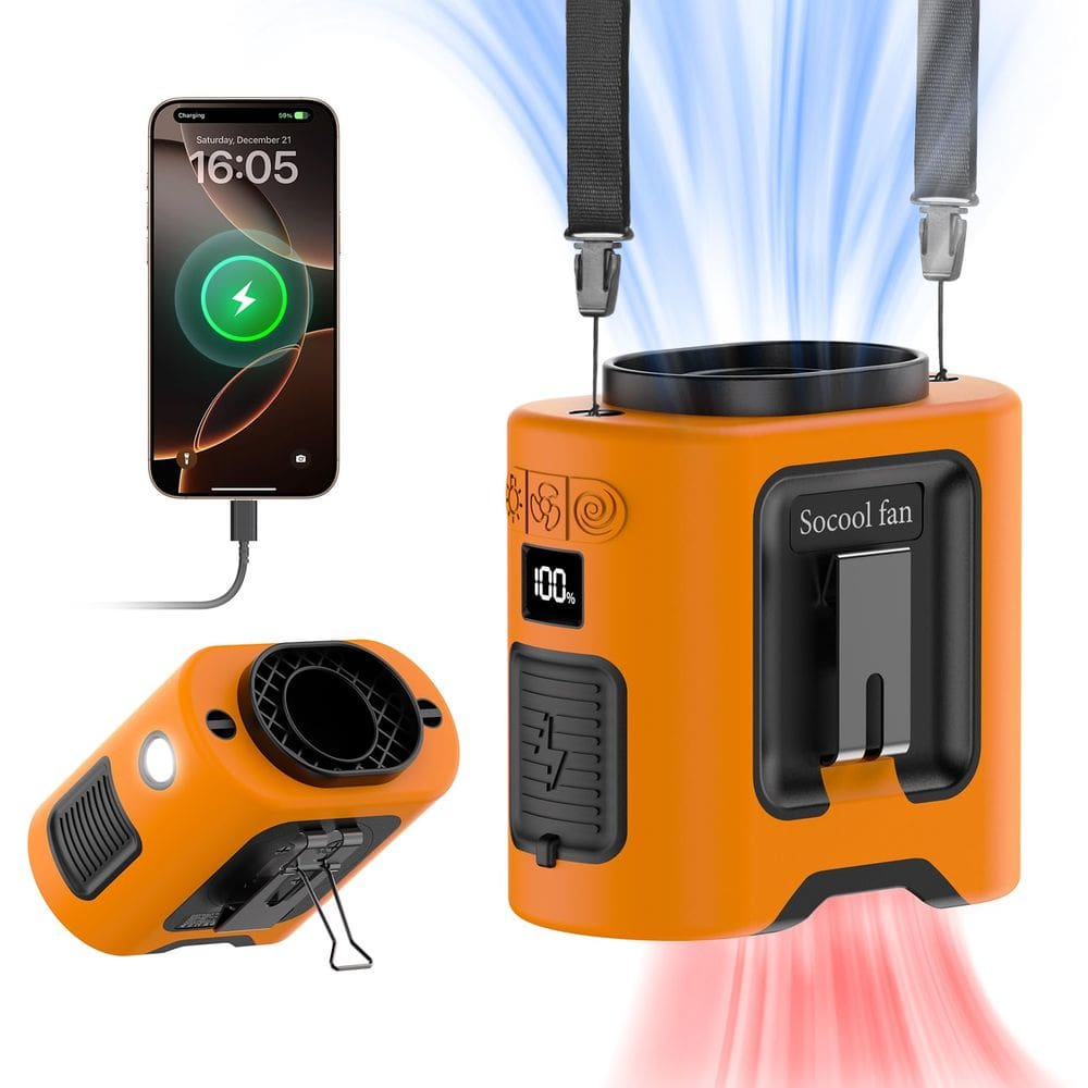 Ventilador de cintura portátil Socool 14500mAh Recarregável 67H Cooling