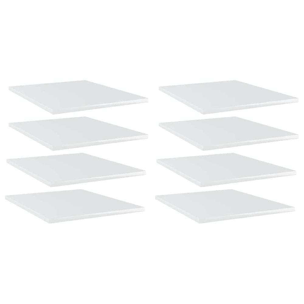 Estante de livros vidaXL High Gloss White, conjunto de 8 madeiras projetadas