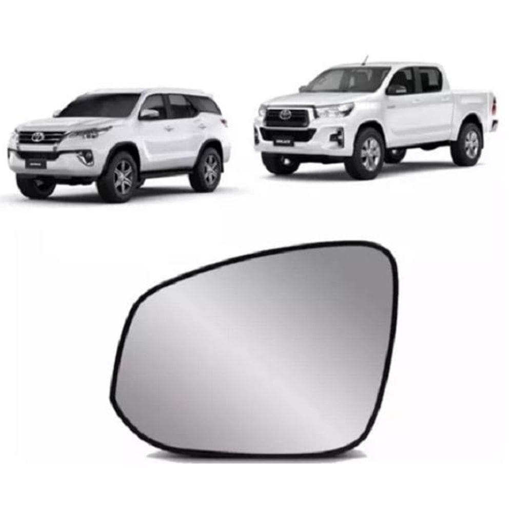 Lente Espelho Retrovisor Hilux 2016 Com Base Lado Esquerdo