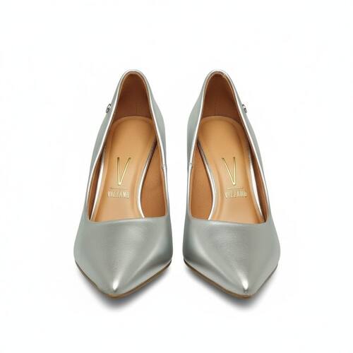 Scarpin Scarpan Feminino Vizzano Salto Metalizado Ponto