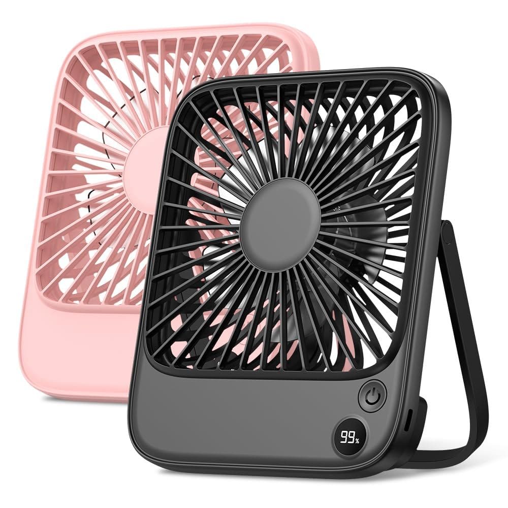 Ventilador de mesa TOPK 2, pacote de 5000mAh com display digital de 4 velocidades