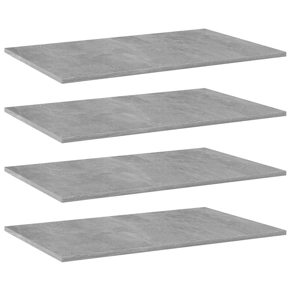 Estante de livros vidaXL Concrete Grey Engineered Wood, conjunto de 4