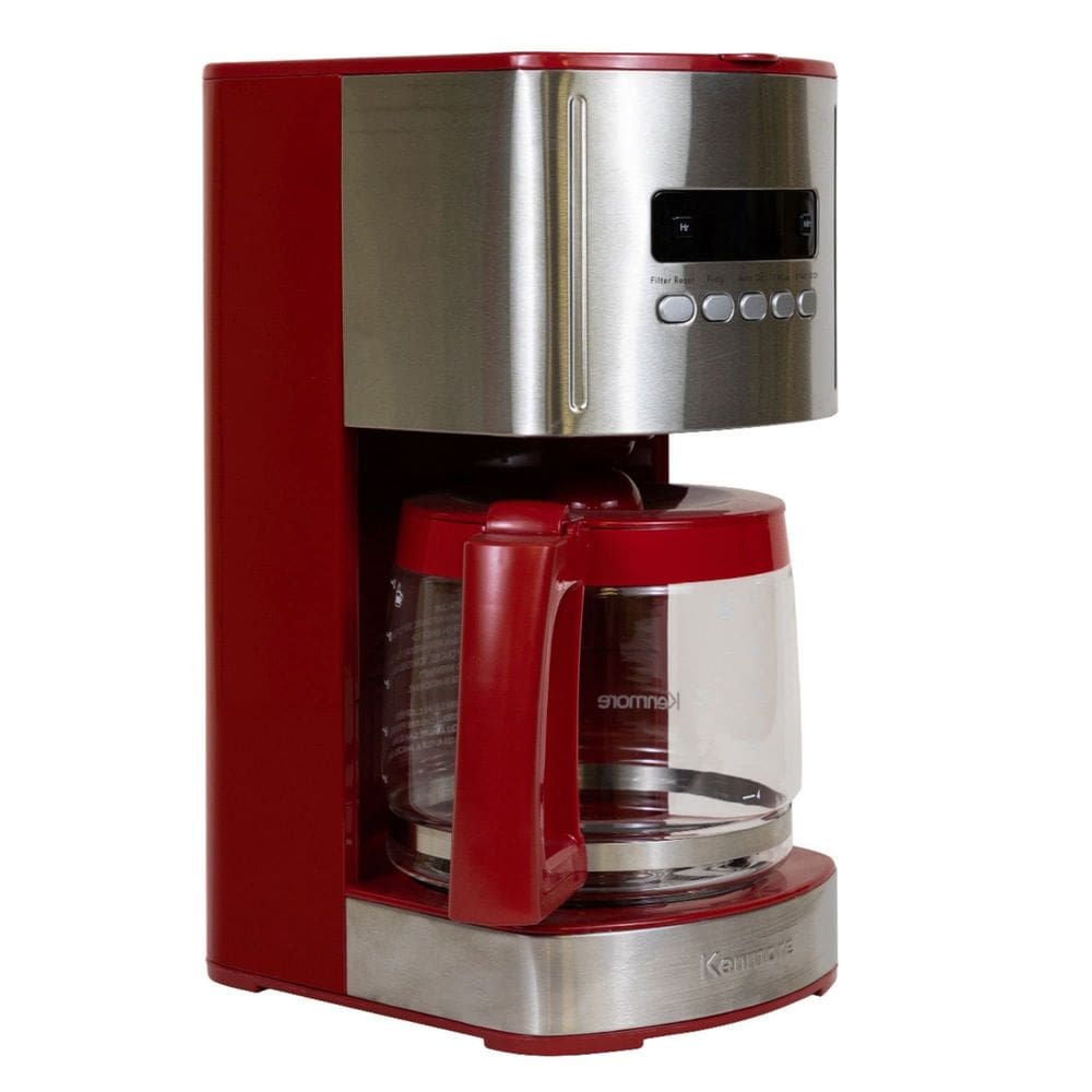 Cafeteira Kenmore de 12 xícaras Drip com temporizador de aço inoxidável