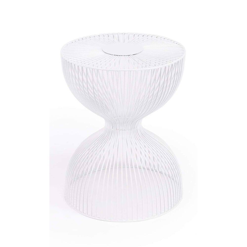 Mesa final Offex Industrial Look Metal Lightweight White