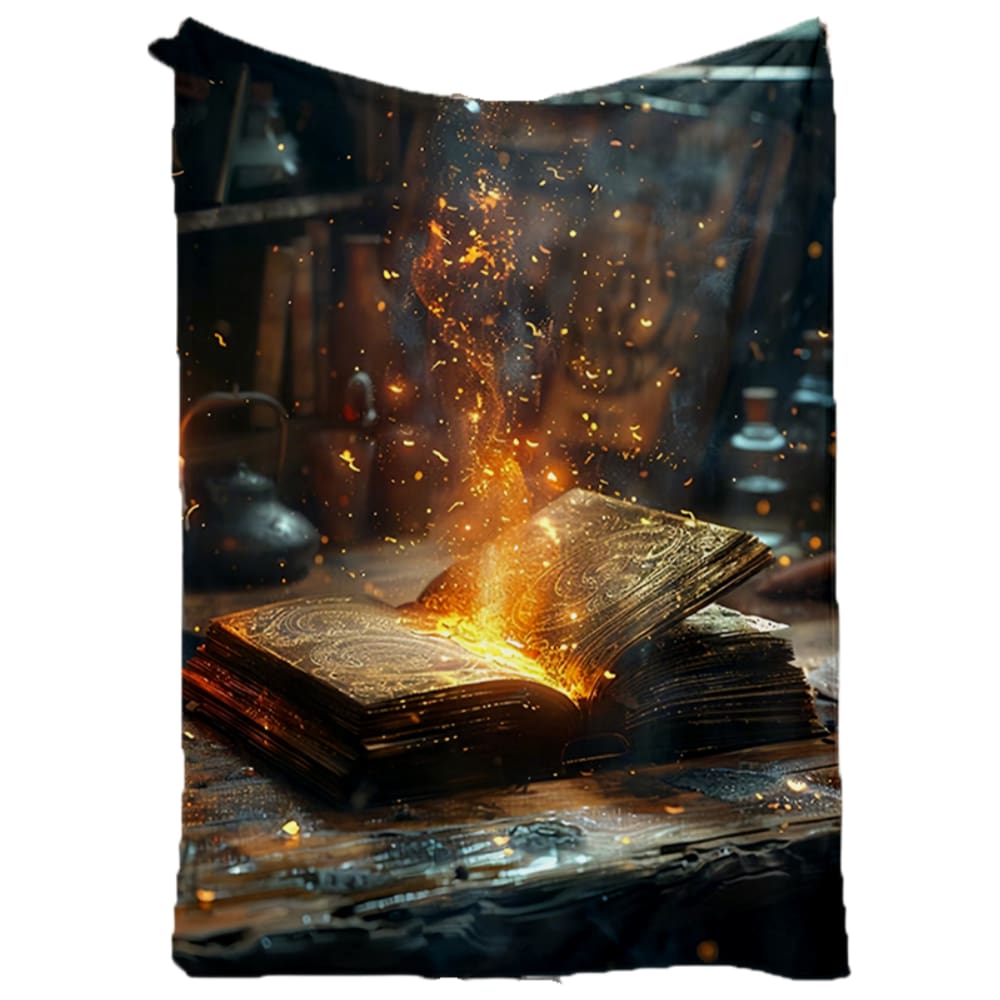 Cobertor SANMU Flannel Halloween Pattern Creative Magic Book