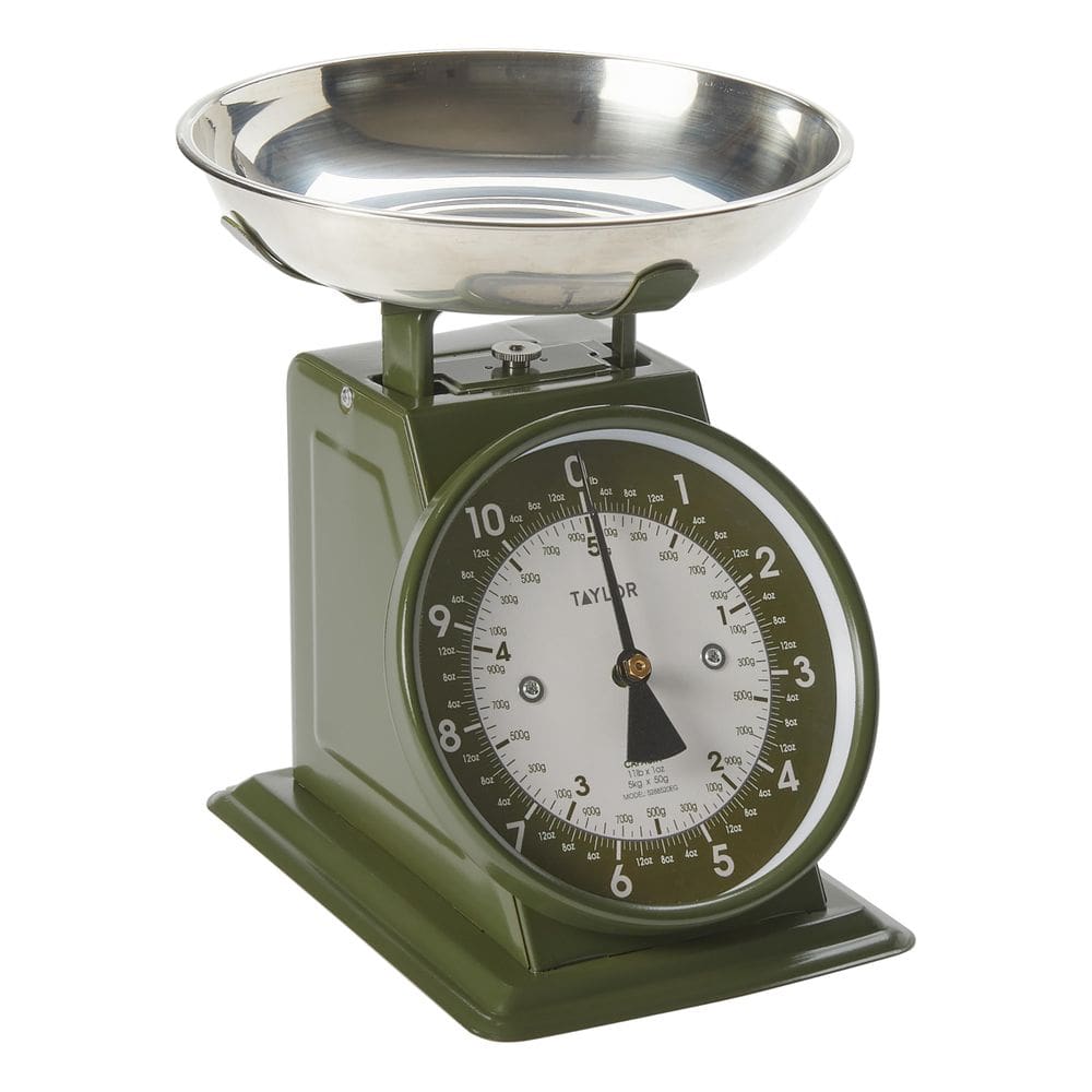 Balança de cozinha para pesagem de alimentos Taylor Mechanical 5kg/11lb verde