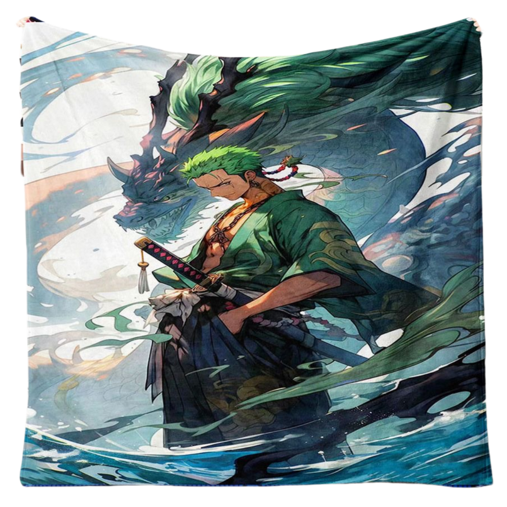 Cobertor SANMU Flannel Soft One Piece Zoro Dragon