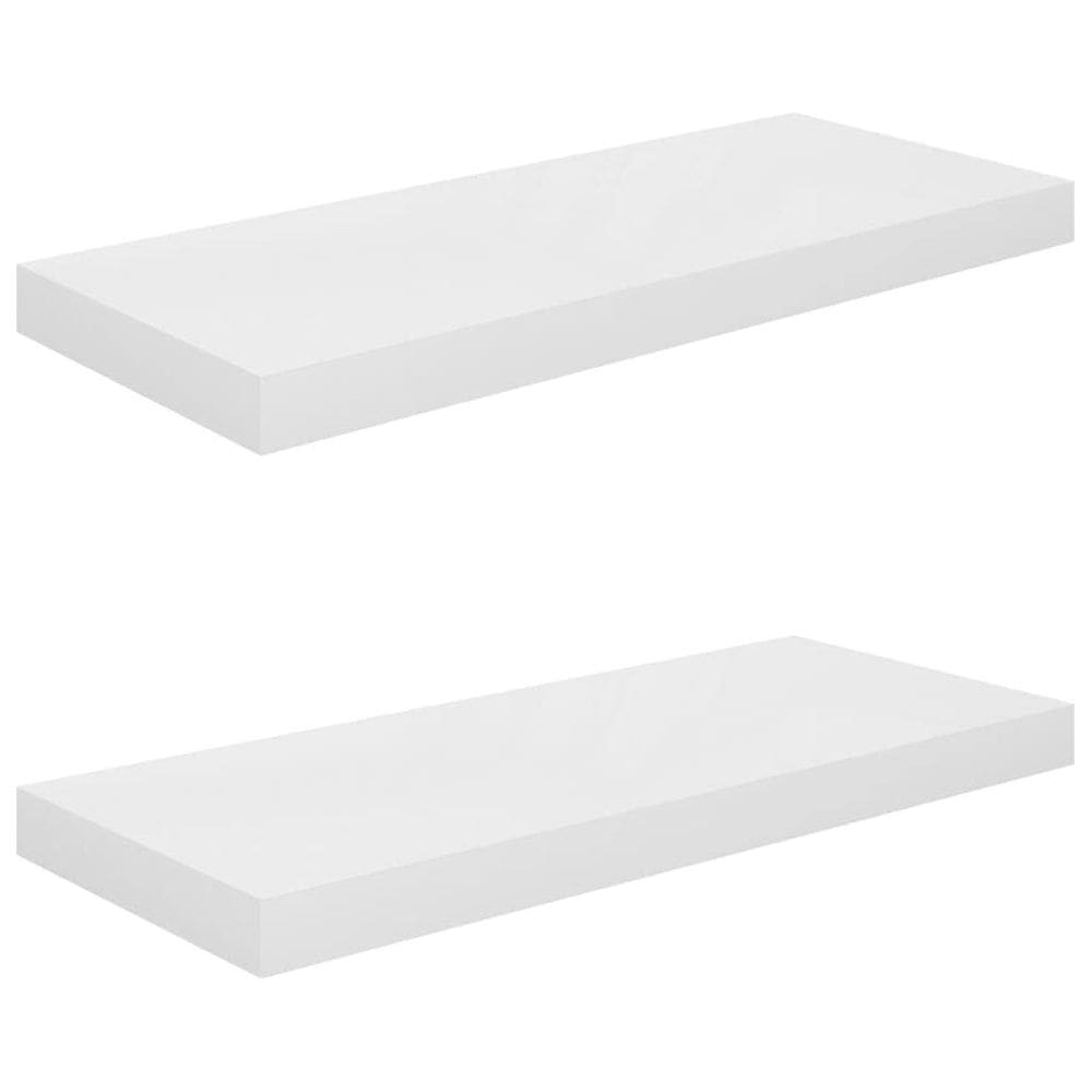 Prateleiras de parede vidaXL Floating High Gloss White Honeycomb MDF