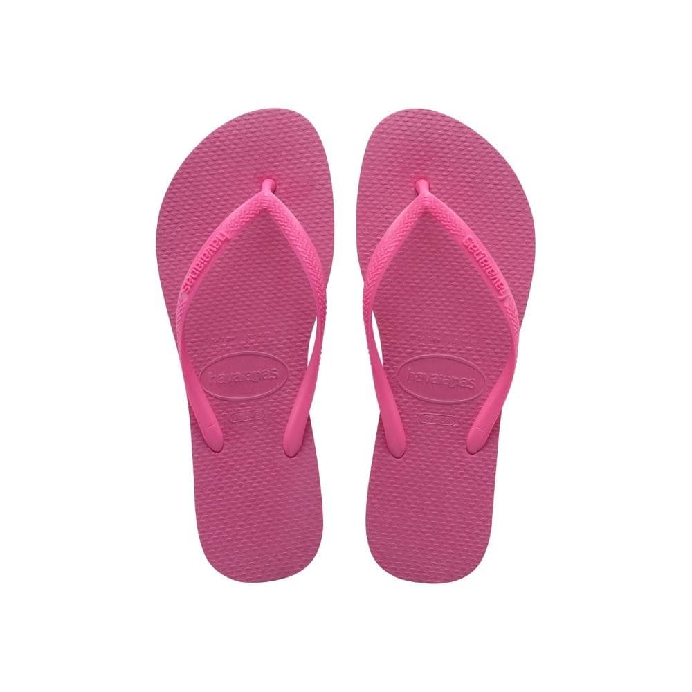 Sandálias de chinelo Havaianas Slim Linhax Pink para mulheres