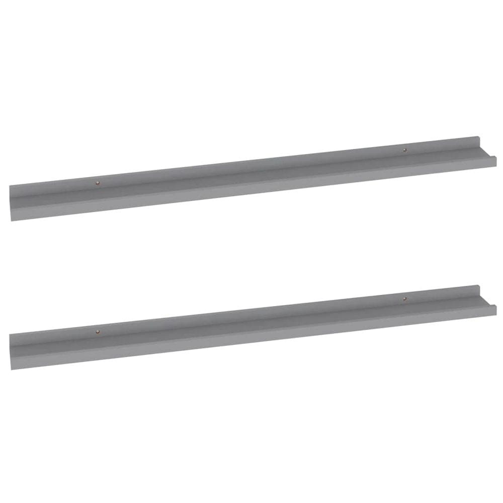 Prateleiras montadas na parede VidaXL Grey MDF 39,4x3,5x1,2 cm (2 unidades)