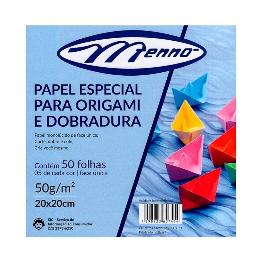 Papel Para Dobradura Menno 20X20Cm 50 Folhas