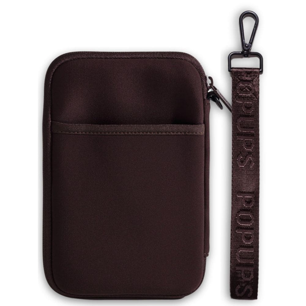 Carteira de viagem Passport POUPS para mulheres - Grande - Espresso