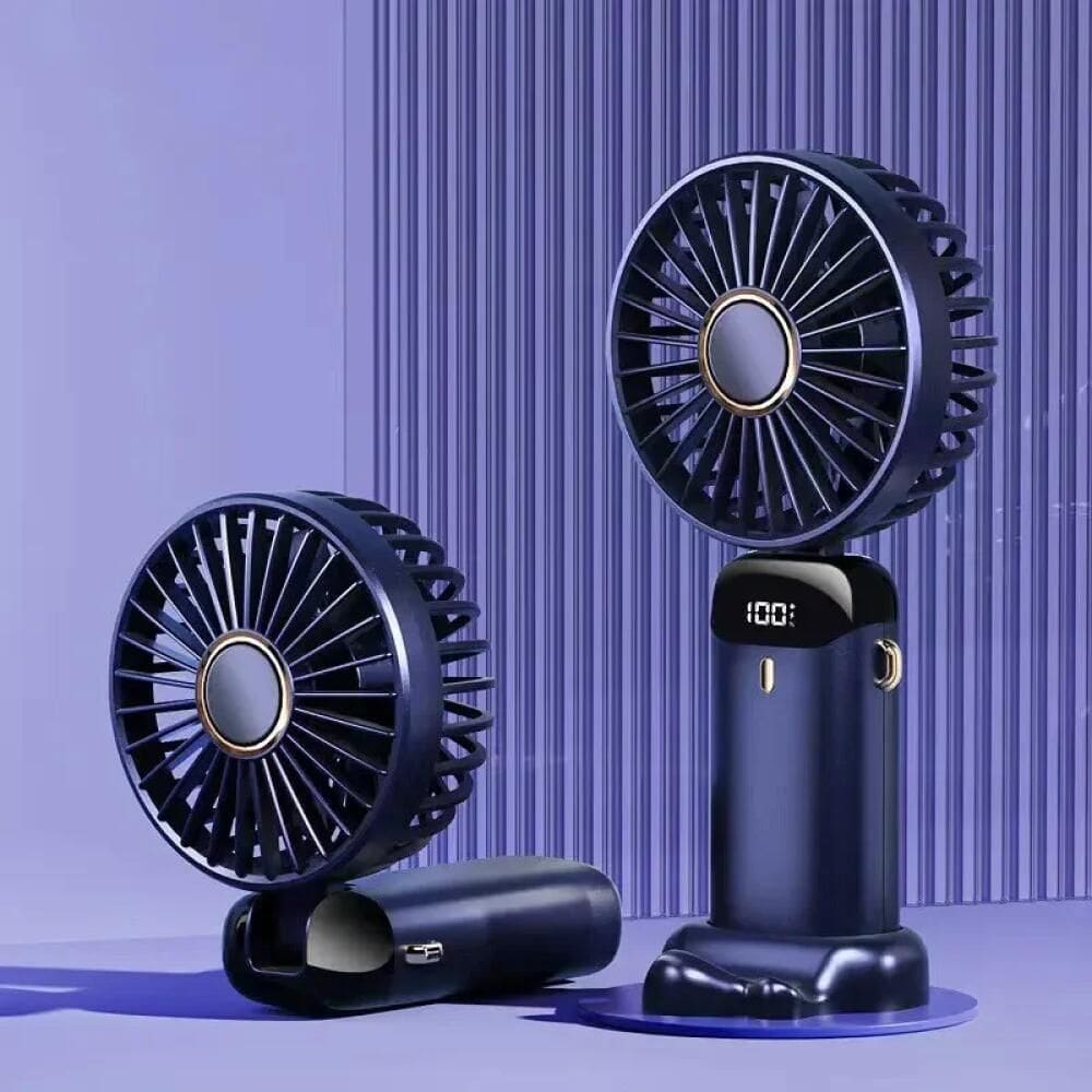 Ventilador de bateria portátil dobrável com ventilador elétrico