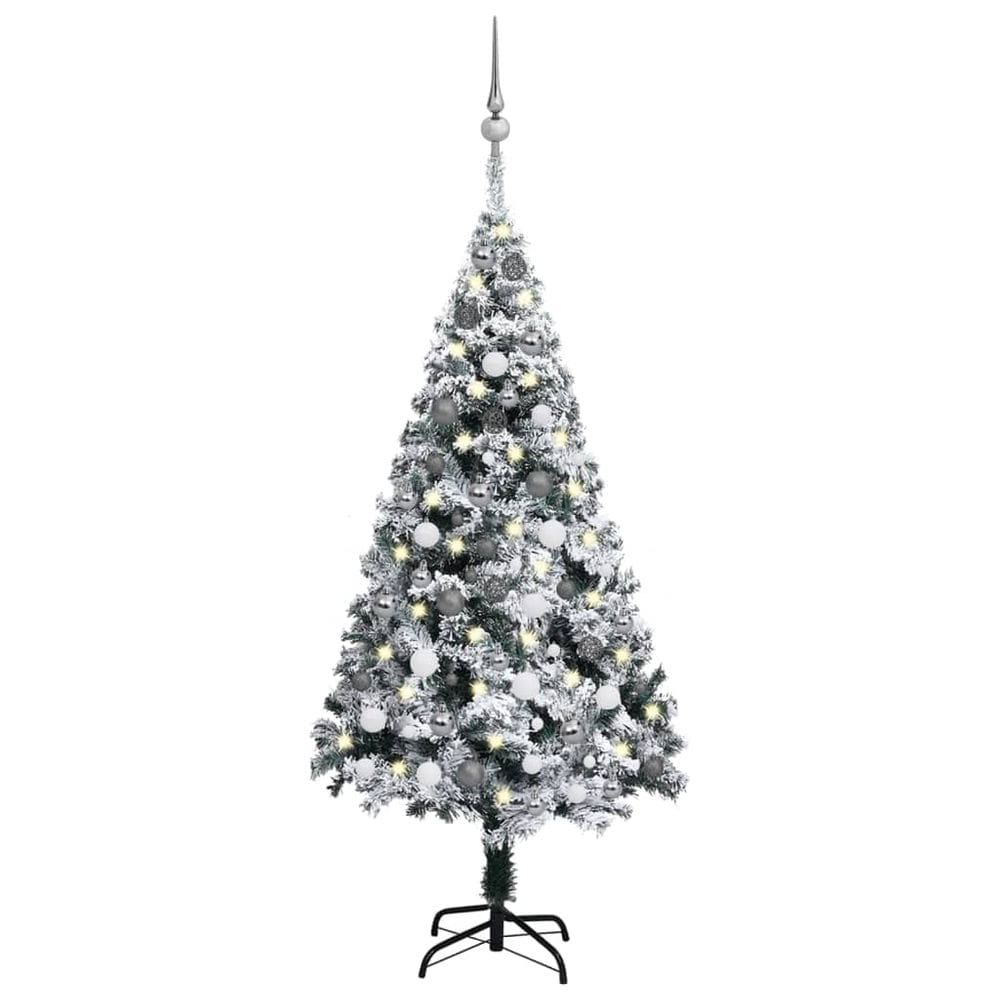 Árvore de Natal vidaXL Artificial com LEDs e conjunto de bolas de 150 cm