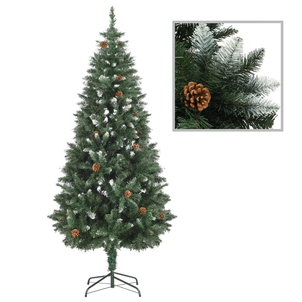 Árvore de Natal vidaXL Artificial Pine 180cm com glitter branco