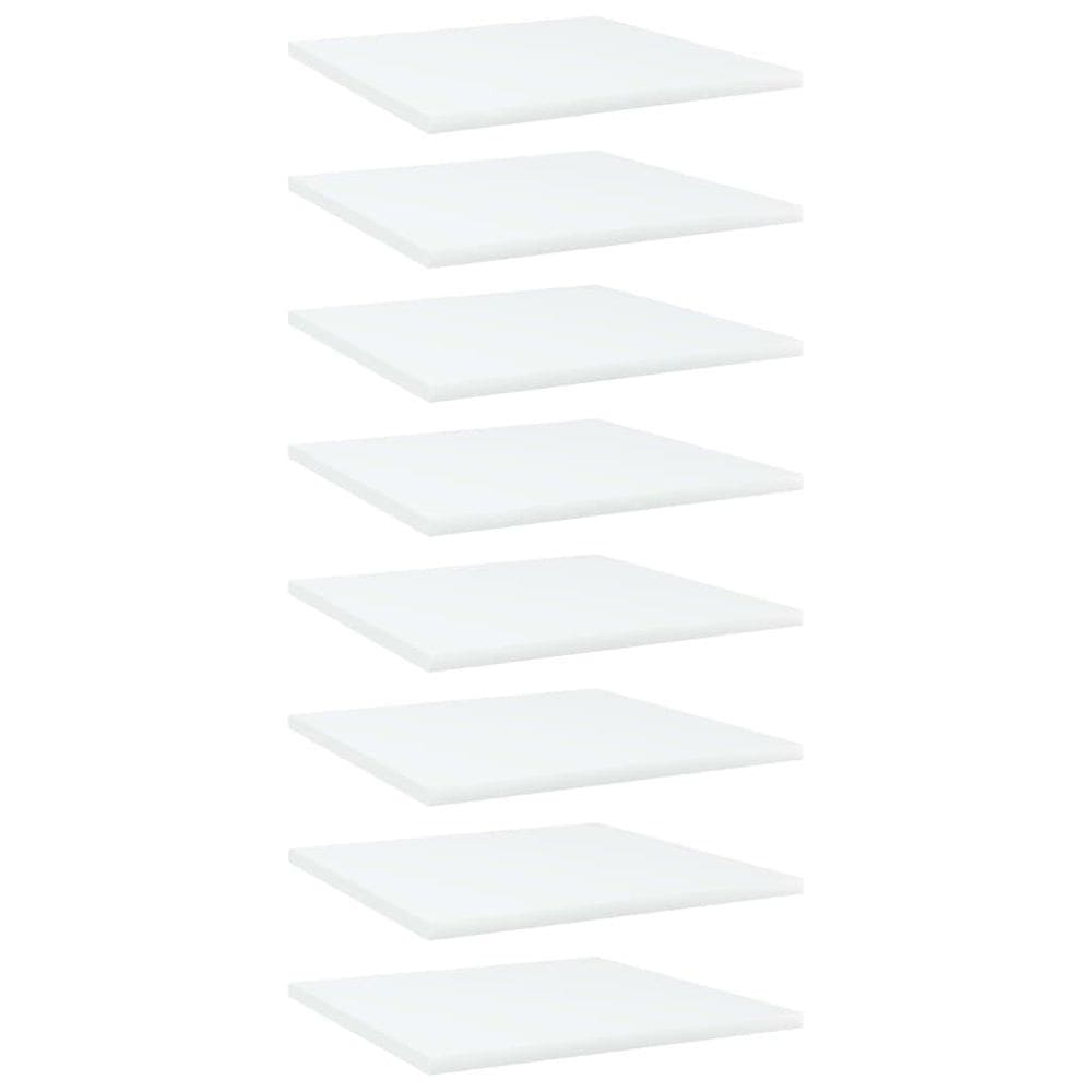 Estantes de livros VidaXL Engineered Wood White 40x40x1.5cm 8P