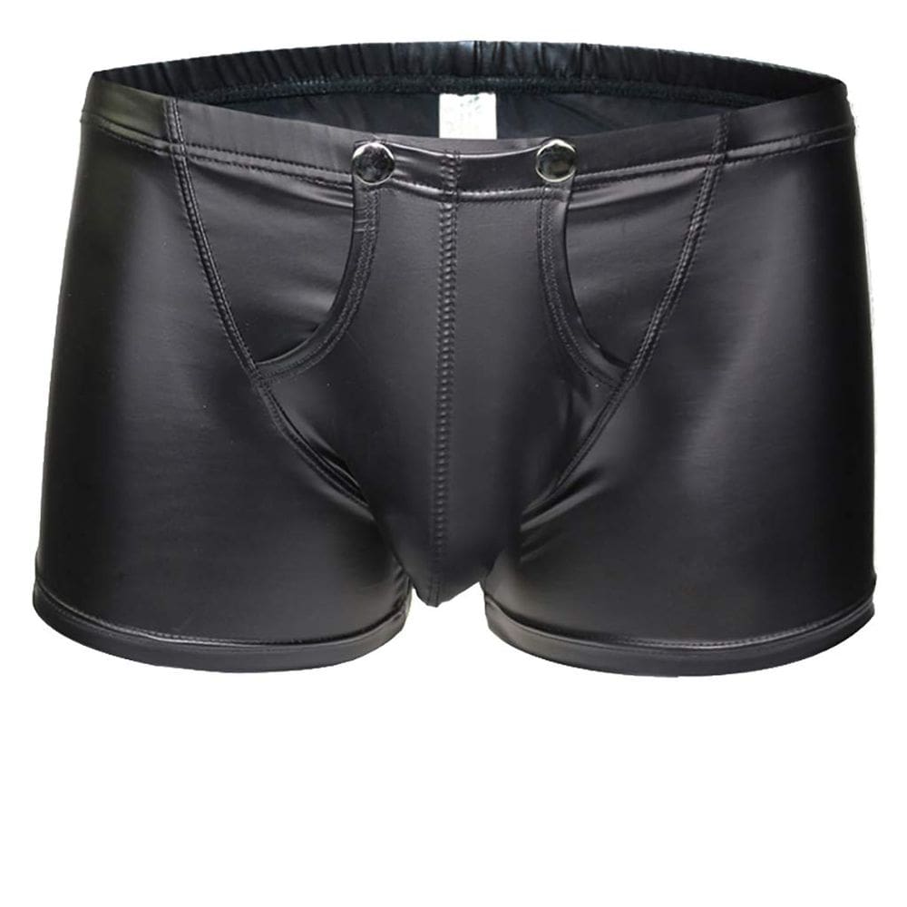 Cuecas boxer de couro sintético TESOON para homens