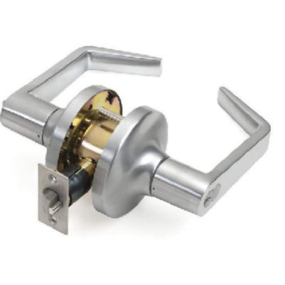 Entry Lever Lock Tell CL100011 Satin Chrome, encosto de 7 cm