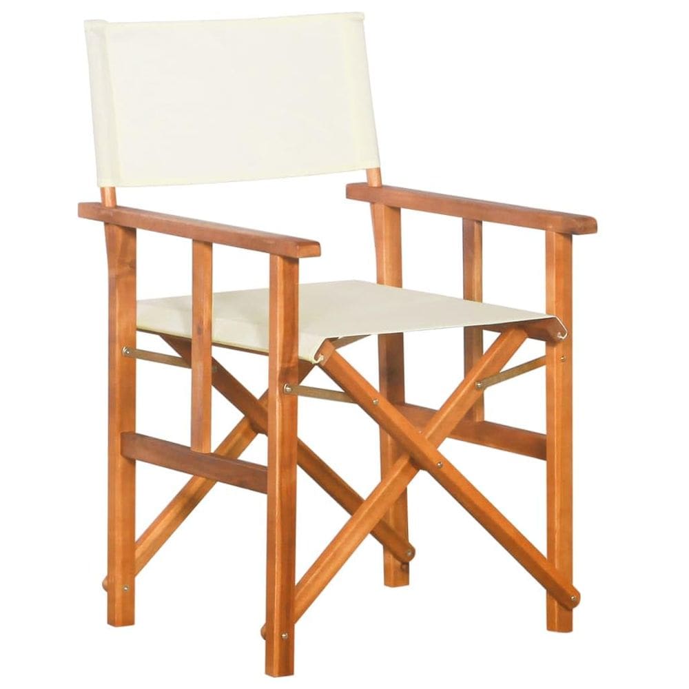 Cadeira de diretor dobrável vidaXL Solid Acacia Wood