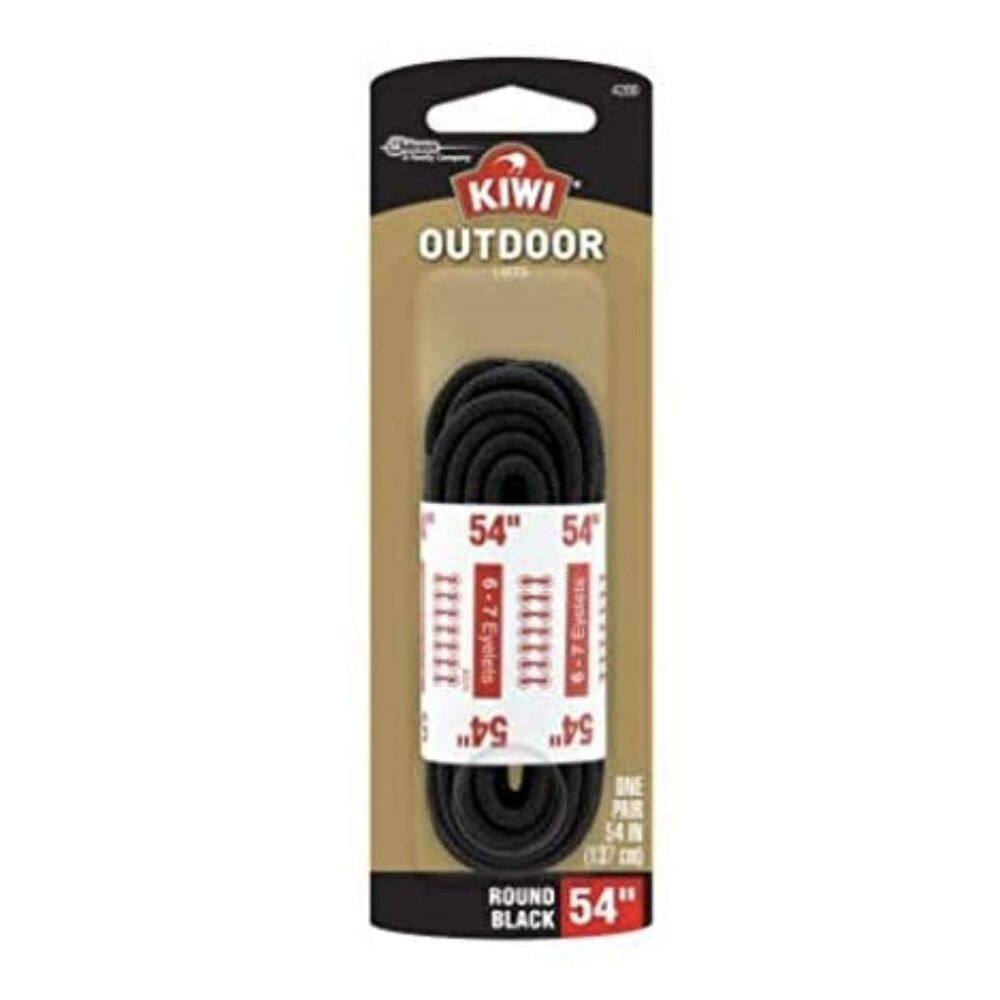 Cadarços para sapatos Kiwi Sport Round 137 cm pretos