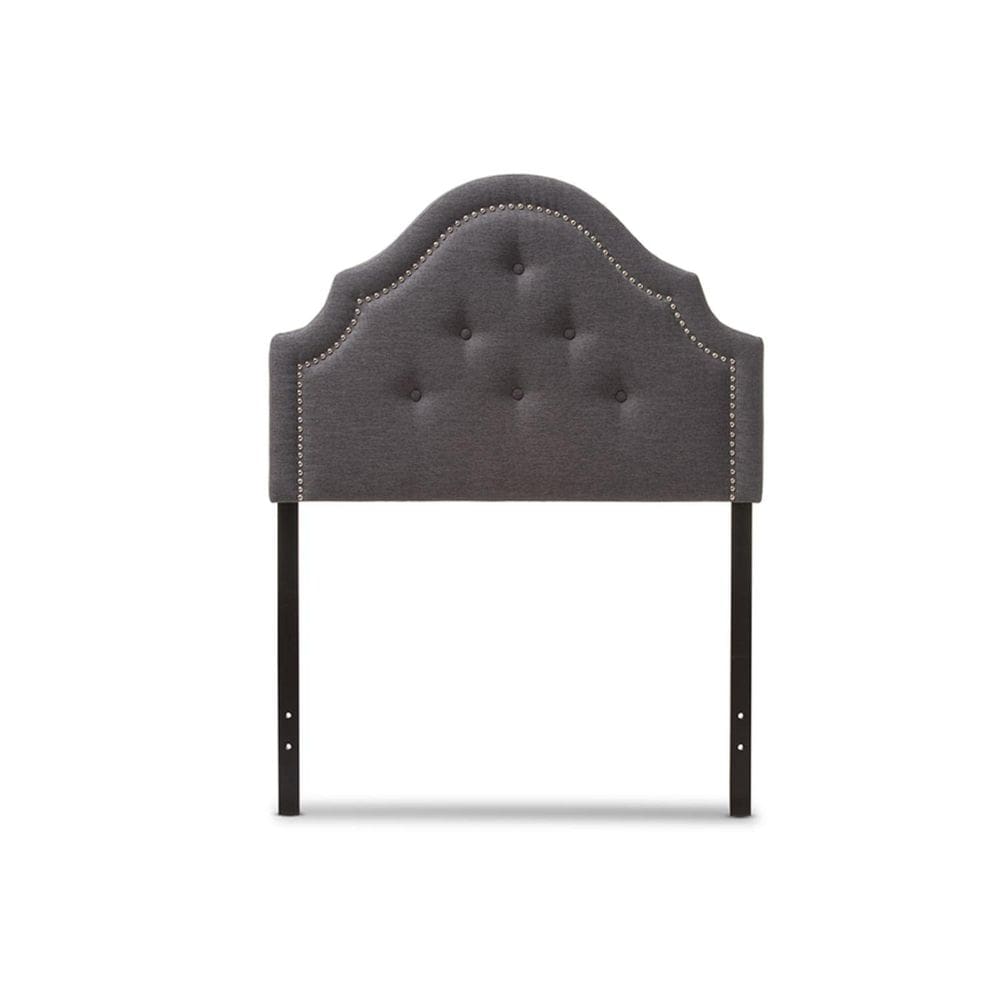 Cabeceira Baxton Studio Cora Modern Estofada Cinza Twin