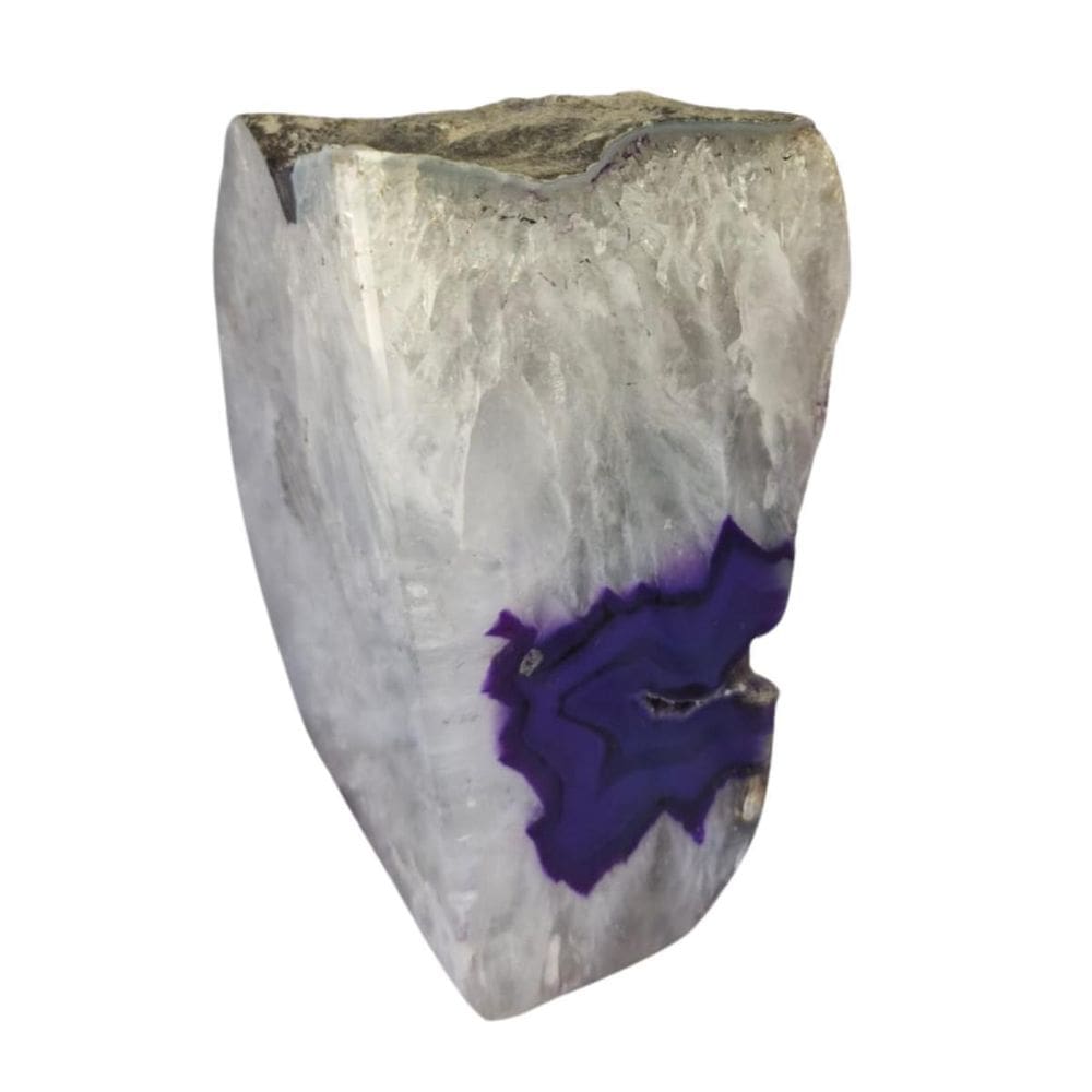 Pedra Natural Geodo Ágata Roxa 2,100 Kg Decoração