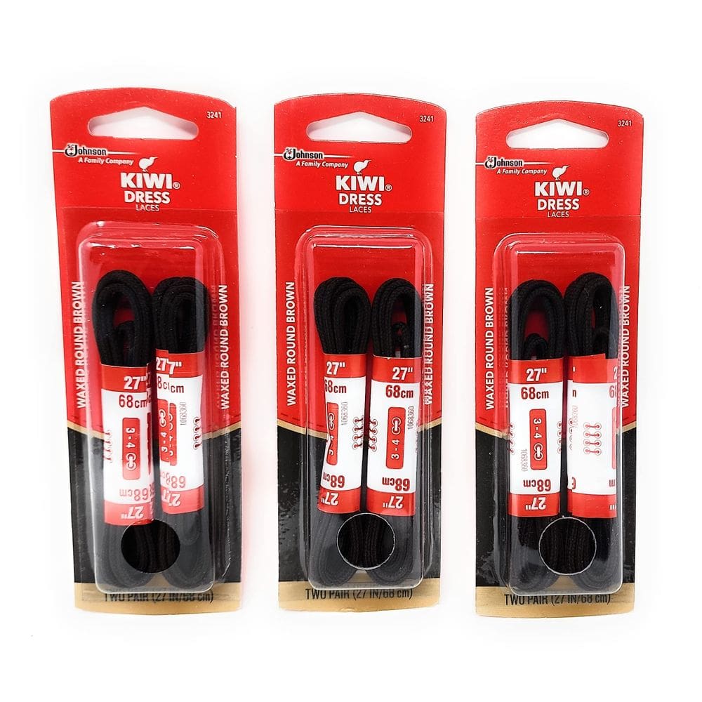 Cadarços para sapatos KIWI Classic Brown 27 cm (pacote com 3)