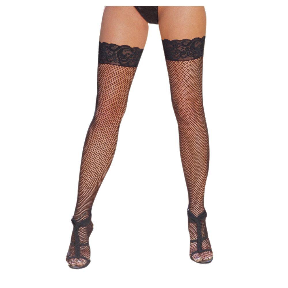 Meia Coquette 79125 Black Fishnet na altura da coxa