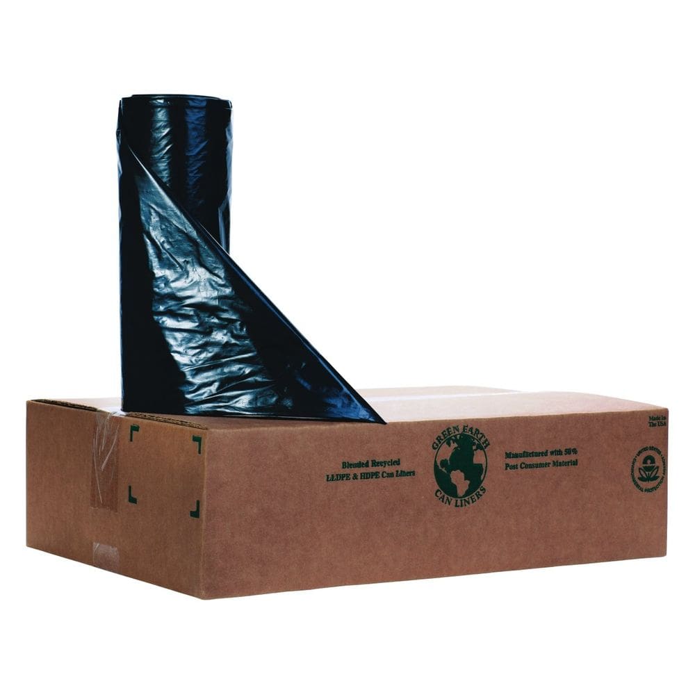 Sacos de lixo Noramco, 55 galões, reciclados, 1,65 mil, pacote com 100