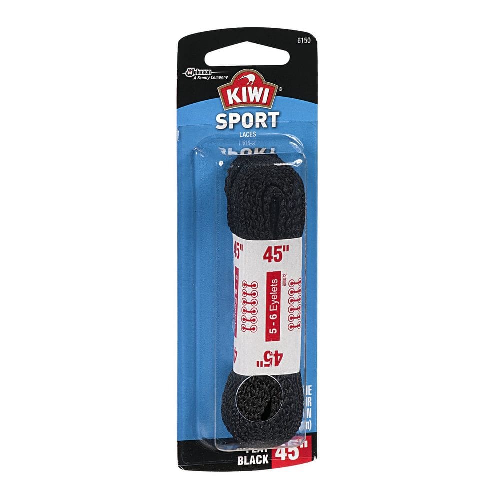 Cadarços Kiwi Sport 45 Black Flat para sapatos