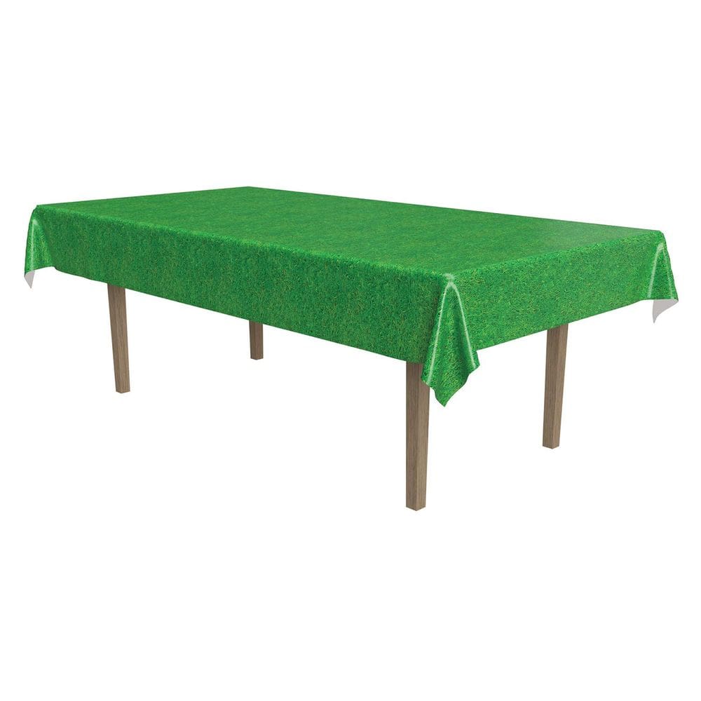 Toalha de mesa Beistle descartável com impressão plástica Grass 137x274cm